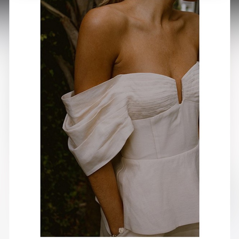 NWT Antonio Melani x Style by Simkins Coordinating Lynn Linen Blend Top - Picture 9 of 16